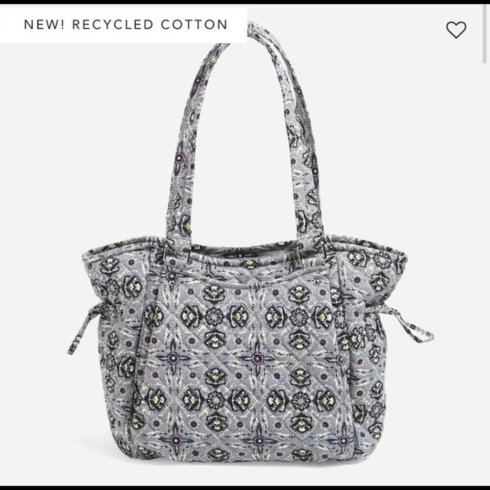 Vera Bradley Glenna Satchel Purse Plaza Tile